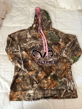 Realtree Camo Hoodie with Pink Lining and Logo